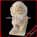 Yellow Animated Marble Stone Lion Statues YL-D149